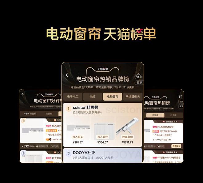 猫电动窗帘品牌榜TOP1PG麻将胡了科思顿位居天